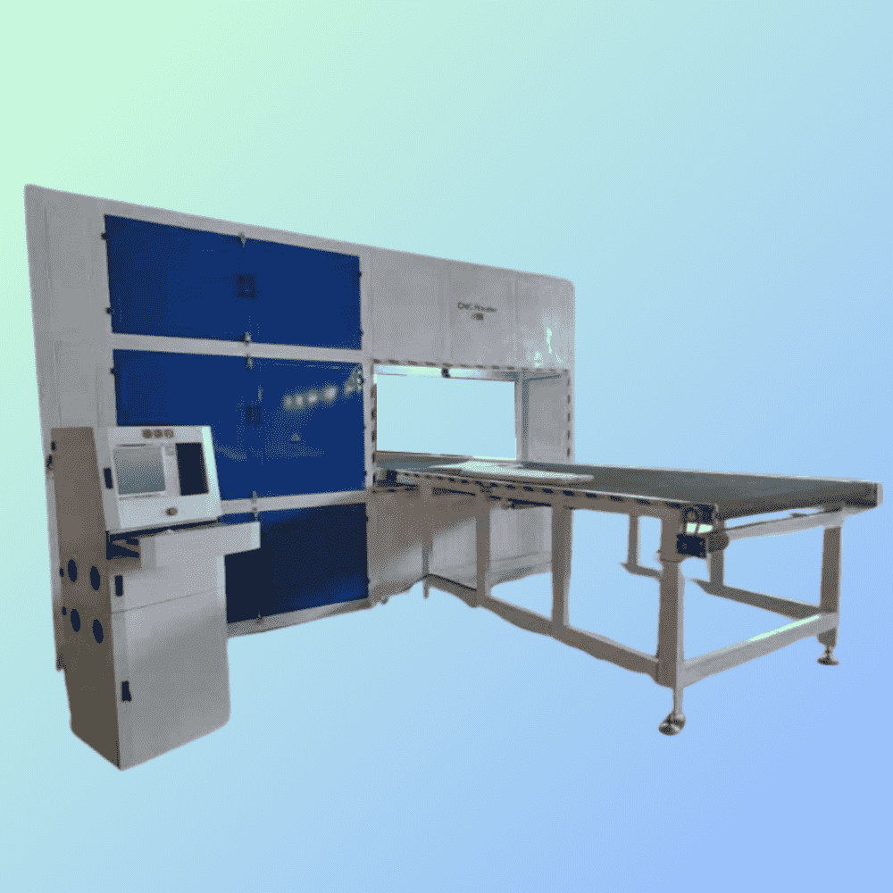 Sponge EVA vertical CNC Cutting Saw front side